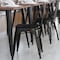 Flash Furniture Aged Black Metal Stack Chair-Black Poly Resin Seat CH-31230-BQ-PL1B-GG - alternate 5